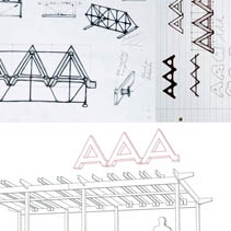 Aufbau AAA. Factory, 2015, Entwurf AAA. Logo fürs Dach